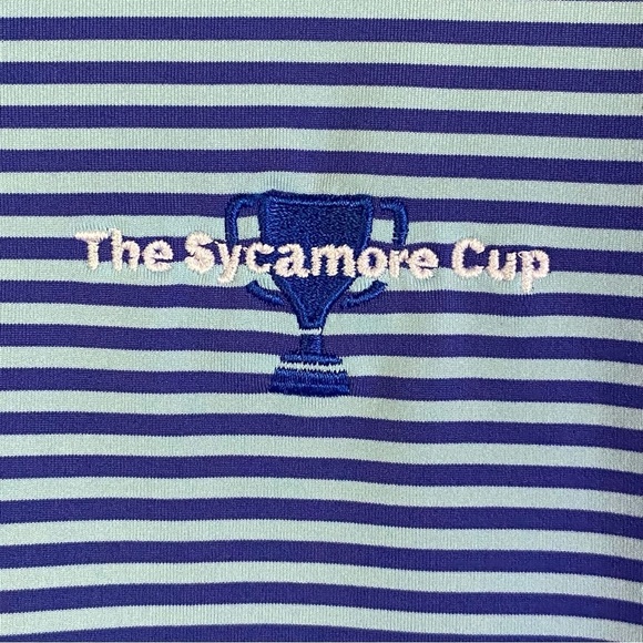 Turtleson polo Mens large striped Embroidered golf performance Shirt Athleisure - Picture 2 of 8